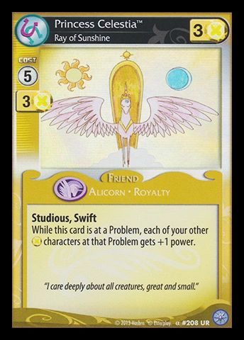 Premiere #208 (FOIL) Ultra Rare (Princess Celestia, Ray of Sunshine)