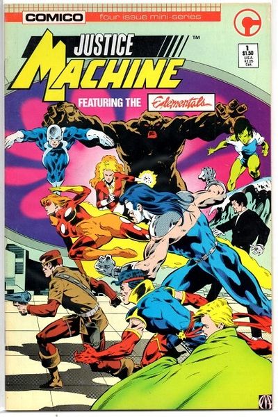 Justice Machine: Featuring the Elementals #1 (1986) by Comico