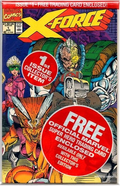 X-Force #1 with Cable Card (1991) by Marvel Comics