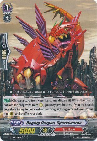 BT03/059EN (C) Raging Dragon, Sparksaurus