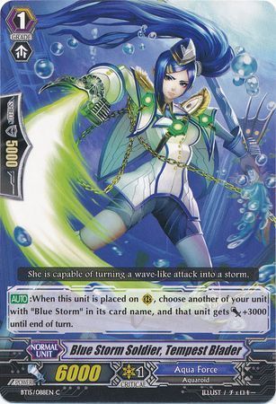 BT15/088EN (C) Blue Storm Soldier, Tempest Blader