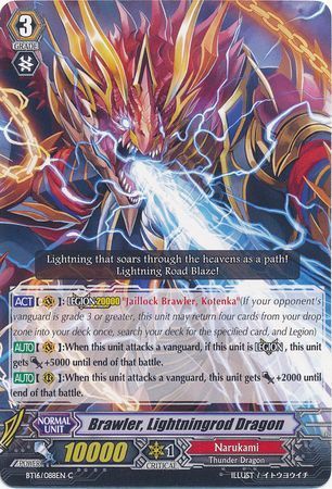 BT16/088EN (C) Brawler, Lightningrod Dragon