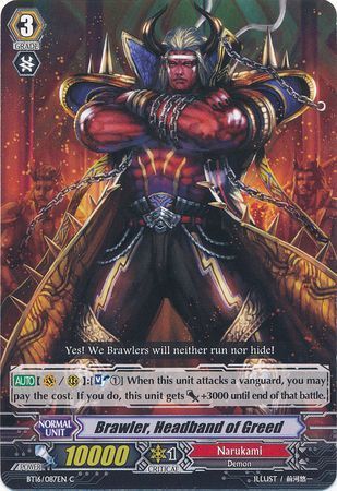 BT16/087EN (C) Brawler, Headband of Greed