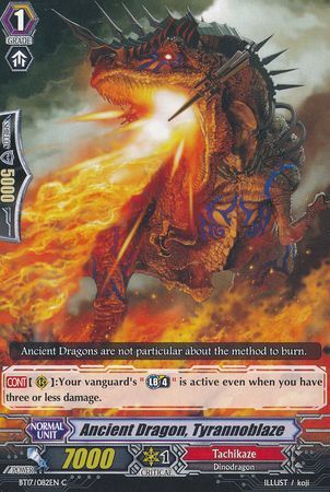 BT17/082EN (C) Ancient Dragon, Tyrannoblaze