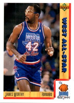 1991 Upper Deck #473 West All-Star - James Worthy - Standard