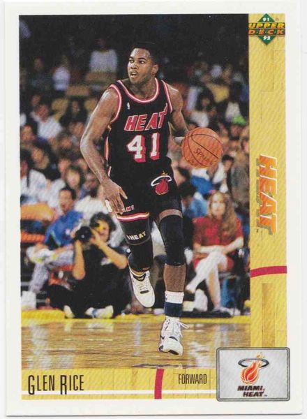 1991 Upper Deck Heat #147 Glen Rice - Standard