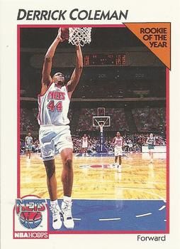 1991 NBAHoops #25 Derrick Coleman - Standard