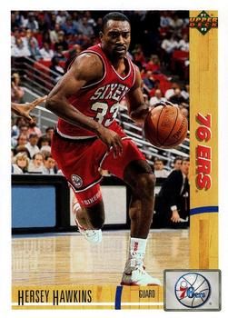 1991 Upper Deck 76ERS #155 Hersey Hawkins - Standard