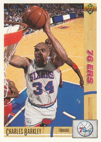 1991 Upper Deck 76ERS #345 Charles Barkley - Standard