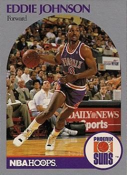 1990 NBAHoops #237 Eddie Johnson - Standard