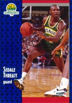 1991 FLEER #196 Sedale Threatt - Standard