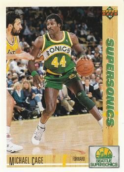 1991 Upper Deck SuperSonics #127 Michael Cage - Standard