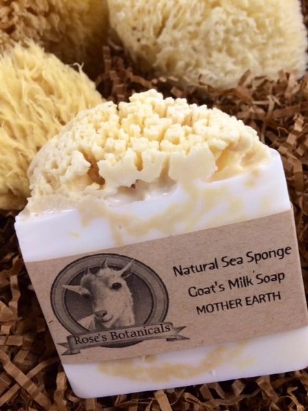 Natural Sea Sponge Goats Milk Soap