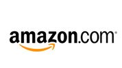 Amazon.com logo with black text and orange arrow.