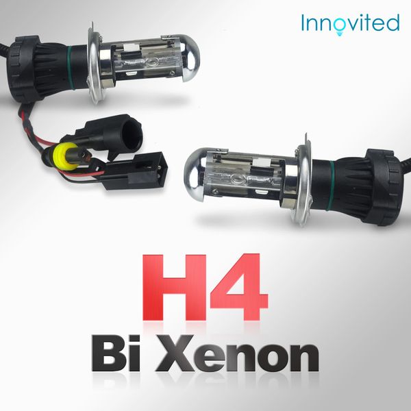 Innovited 55W HID H4-3 9003 8000K Bi xenon Hi/Lo Replacement Bulbs With Harness 