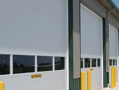 Sectional Commercial Overhead Doors with Windows