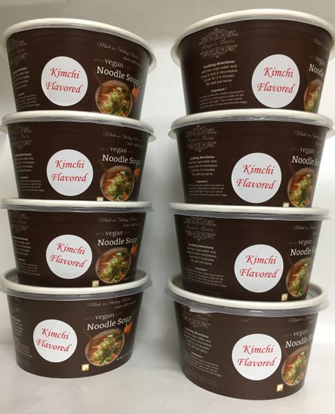 Package of 8 Kimchi flavored noodles soup bowls