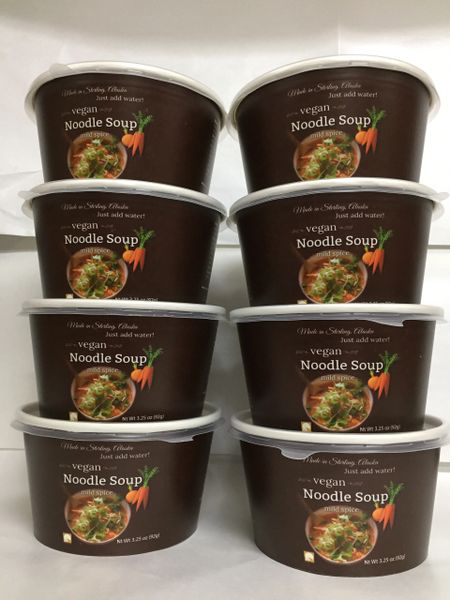 Package of 8 mild noodles soup bowls