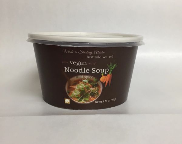 Veggie vegan noodle soup bowl