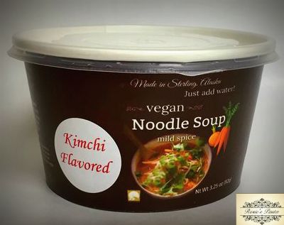 Kimchi flavored noodle soup bowls