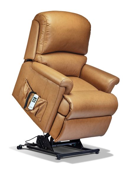 Sherborne Nevada Single Motor Leather Rise & Recliner Chair | Kingfisher Furniture Adjustable 