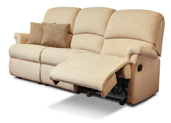 Sherborne Nevada Three Seat Fabric Manual Reclining Sofa | Kingfisher