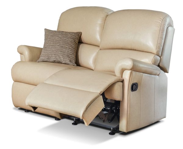 Sherborne Nevada Two Seater Manual Reclining Leather Sofa | Kingfisher Furniture Adjustable Beds 