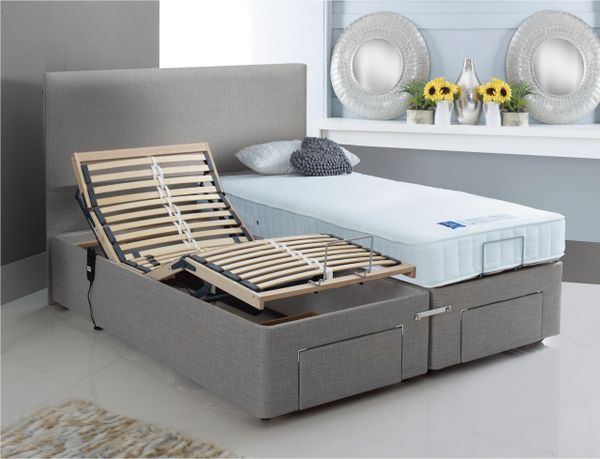 Dual adjustable deals king size bed