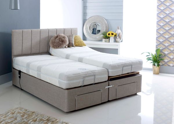 Dual adjustable deals king size bed