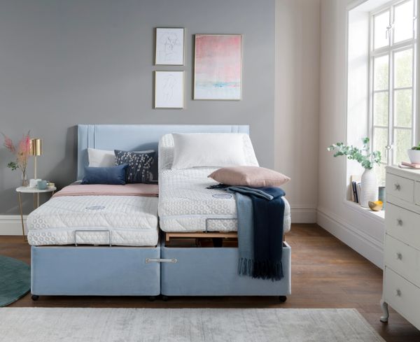 Adjustable bed frame with deals storage drawers