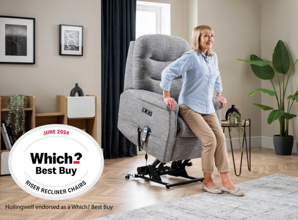 Celebrity Hollingwell Cloud Zero Triple Motor Rise And Recliner Fabric Armchair With Mammoth Foam VAT FREE