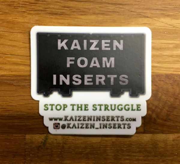 3" KAIZEN FOAM INSERT sticker Kaizen foam inserts for tool boxes and
