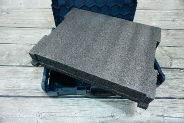 BOSCH Foam-101 Pre-Cut Foam Insert 102 for use with L-Boxx1, Part of Click  and Go Mobile Transport System, Gray