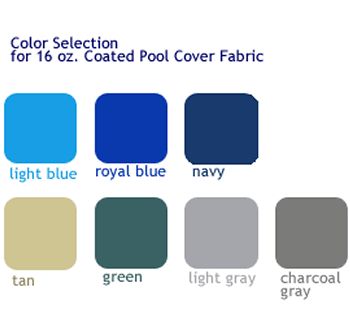 Replacement fabric for a 16x32 pool with under track coping.