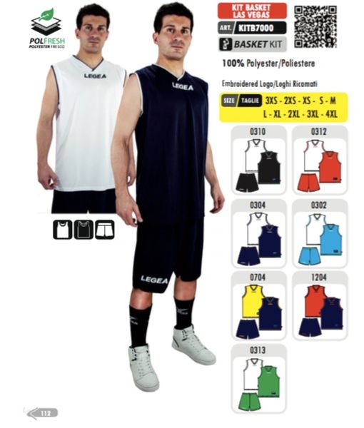 Legea Las Vegas 2 Trikot und 1 Shorts Herren