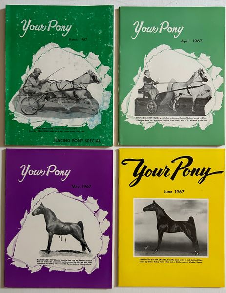 Your Pony/Pace and Action Magazines Hackney, Shetland pony showing-racing 10 issues 1967