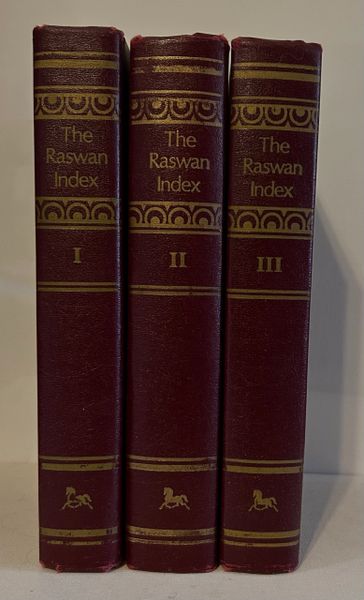 Raswan Indexes A Handbook for Arabian Breeders by Carl Raswan Limited edition 3 vol. set
