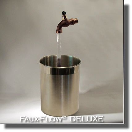 Stainless Cylinder Faux-Flow DELUXE Fountain