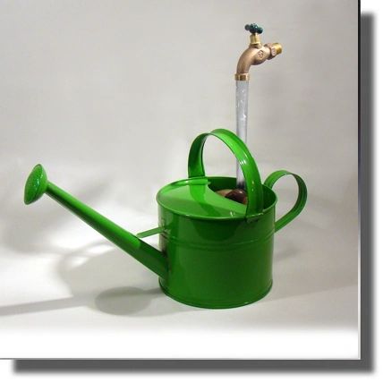 Long Neck Green Watering Can Fountain