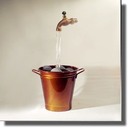 Caramel Apple Bucket Floating Faucet Fountain Home To The