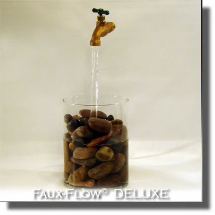 Glass Vase Faucet Faux-Flow DELUXE Fountain