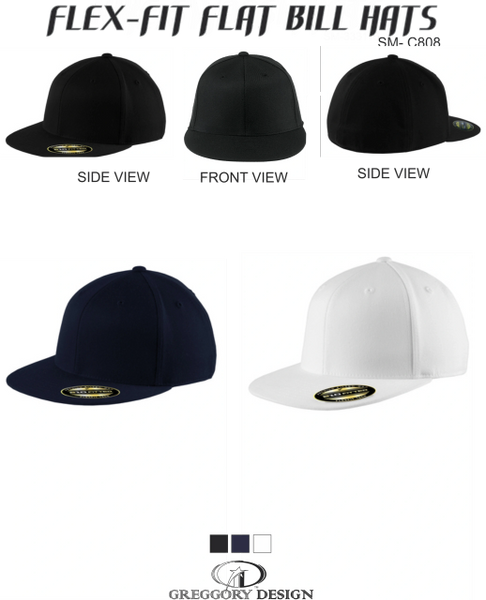 Graphic flat bill sales hats