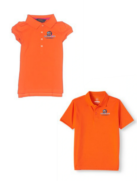 boys orange polo