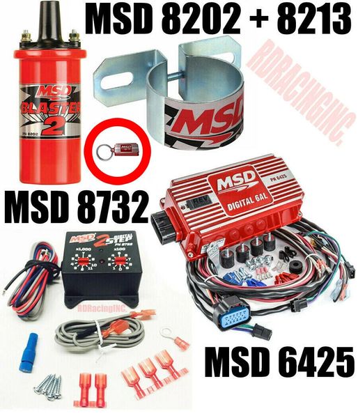 MSD 6AL Ignition Kit Digital 6425 Blaster 2 Coil 8202 Bracket 8213 2 ...