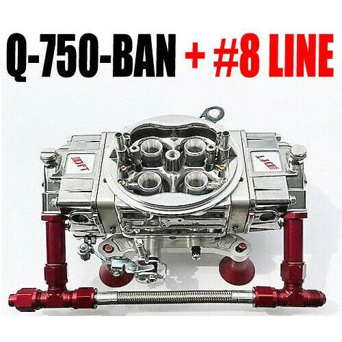 Quick Fuel 750 Cfm Blow Through Carburetor Clear Q750BAN With 8 Line