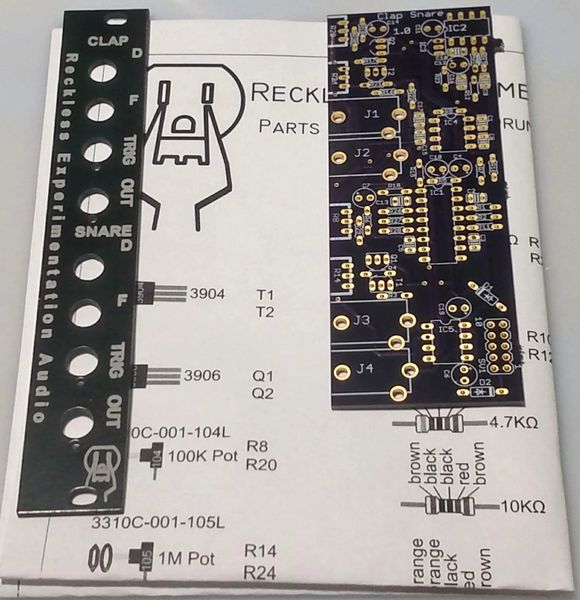 Clap Snare PCB and Front Plate only