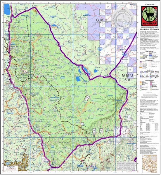 AZ HuntMap GMU 5B-South