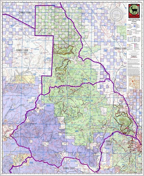 Arizona HuntMap GMU 17A/B Combo