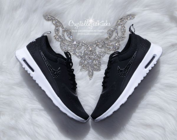 Nike Air Max Thea Made with Swarovski® Crystals BlackWhite Nike Air Max Thea Made with Swarovski® Crystals BlackWhite
