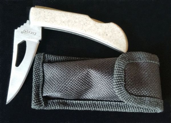Lock Blade Pocket Knife with Nylon Case
